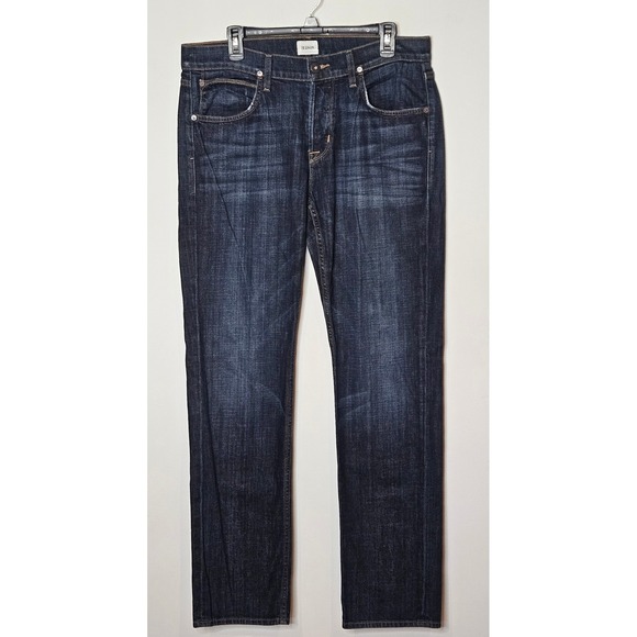Hudson Byron Five Pocket Straight Leg Dark Wash Jeans Mens 34x32 Casual Quality - Picture 1 of 8